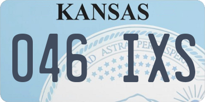 KS license plate 046IXS