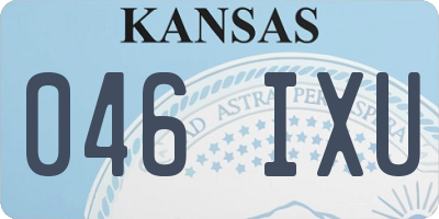 KS license plate 046IXU