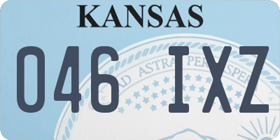 KS license plate 046IXZ