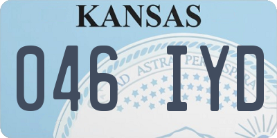 KS license plate 046IYD