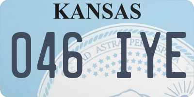 KS license plate 046IYE