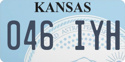 KS license plate 046IYH