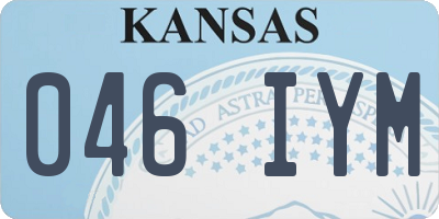 KS license plate 046IYM