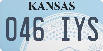 KS license plate 046IYS
