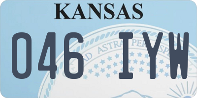 KS license plate 046IYW