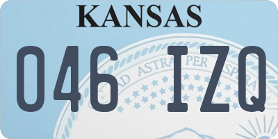 KS license plate 046IZQ