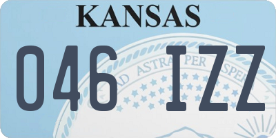 KS license plate 046IZZ