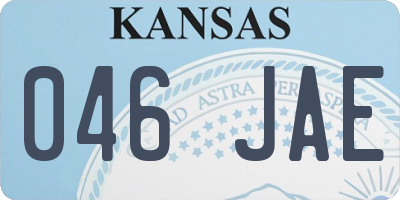 KS license plate 046JAE