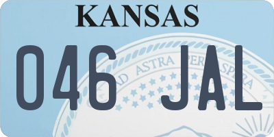 KS license plate 046JAL