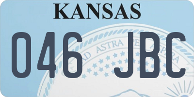 KS license plate 046JBC