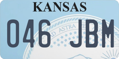 KS license plate 046JBM