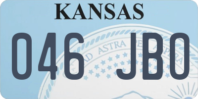 KS license plate 046JBO