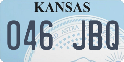 KS license plate 046JBQ