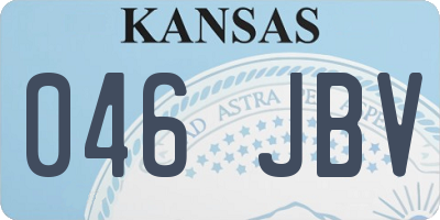 KS license plate 046JBV