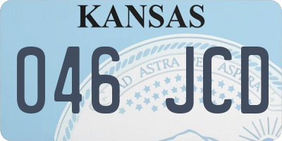 KS license plate 046JCD