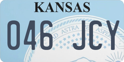 KS license plate 046JCY