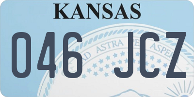 KS license plate 046JCZ