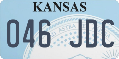 KS license plate 046JDC