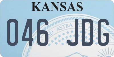 KS license plate 046JDG