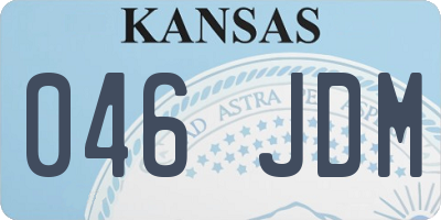 KS license plate 046JDM