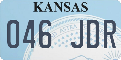 KS license plate 046JDR