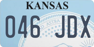 KS license plate 046JDX