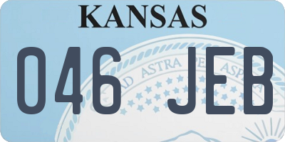 KS license plate 046JEB