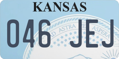 KS license plate 046JEJ