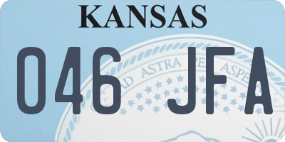 KS license plate 046JFA