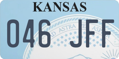 KS license plate 046JFF