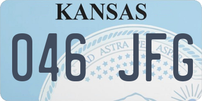 KS license plate 046JFG