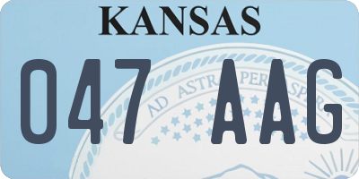KS license plate 047AAG