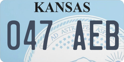 KS license plate 047AEB