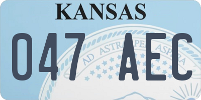 KS license plate 047AEC