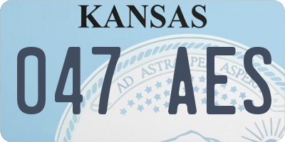 KS license plate 047AES