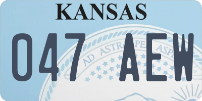 KS license plate 047AEW