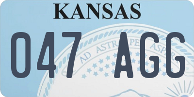 KS license plate 047AGG