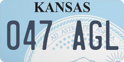 KS license plate 047AGL