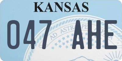 KS license plate 047AHE