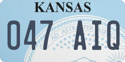 KS license plate 047AIQ