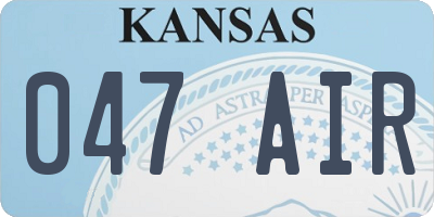 KS license plate 047AIR
