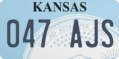 KS license plate 047AJS