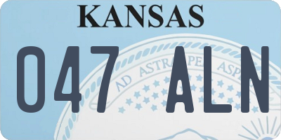 KS license plate 047ALN