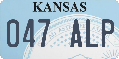 KS license plate 047ALP