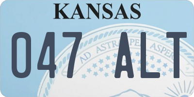 KS license plate 047ALT