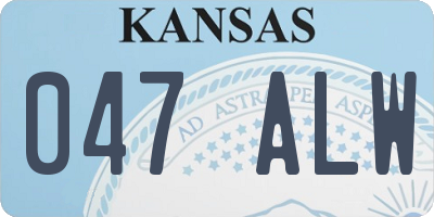 KS license plate 047ALW
