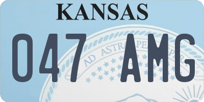 KS license plate 047AMG
