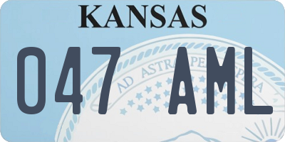 KS license plate 047AML