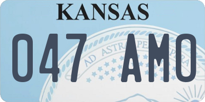 KS license plate 047AMO