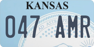 KS license plate 047AMR